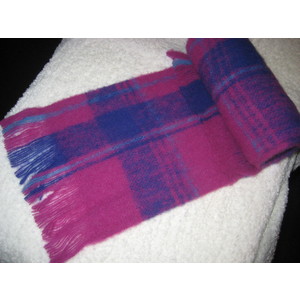 Alpaca Scarf - ROYAL FUSHIA CHECK