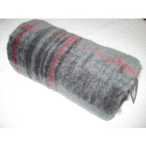 Pure Alpaca Scarf - GREY BLACK CHECK